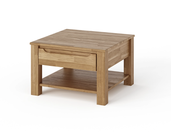 Massivo.cz Konferenční stolek Winten 1SH, 70x70 cm, dub, masiv - horní