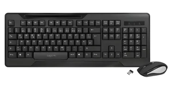 LogiLink ComboSet černá / Bezdrátová sada klávesnice a myši / 1000 DPI / 2.4 GHz (ID0194)