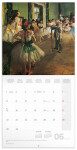 Nástěnný poznámkový kalendář 2026 NOTIQUE - Edgar Degas, 30 x 30 cm