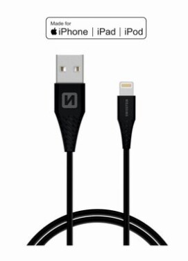 Swissten 71526500 USB-A na Lightning, zástrčka USB-A - zástrčka Lightning, MFi, 1,2m, černý