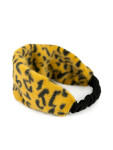 Art Of Polo 23472 Fuzzy Leopard dámská čelenka žlutá 52-58 cm