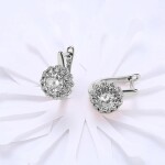 Náušnice Swarovski Elements Doria, Stříbrná