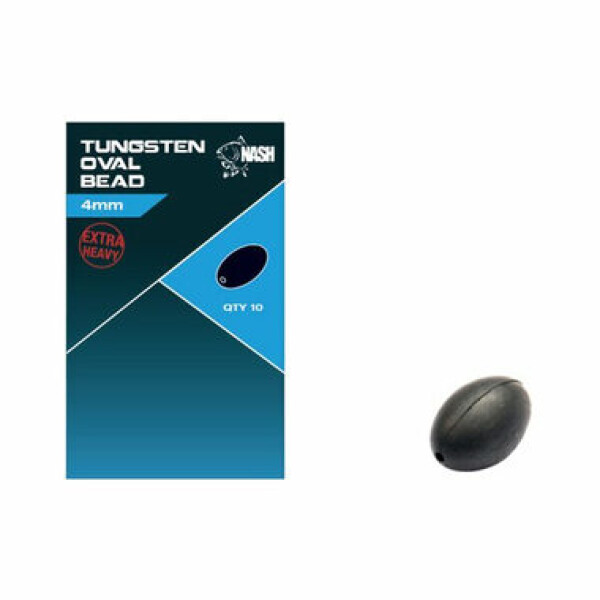 Nash Korálek Tungsten Oval Beads 4mm 10ks (T8711)