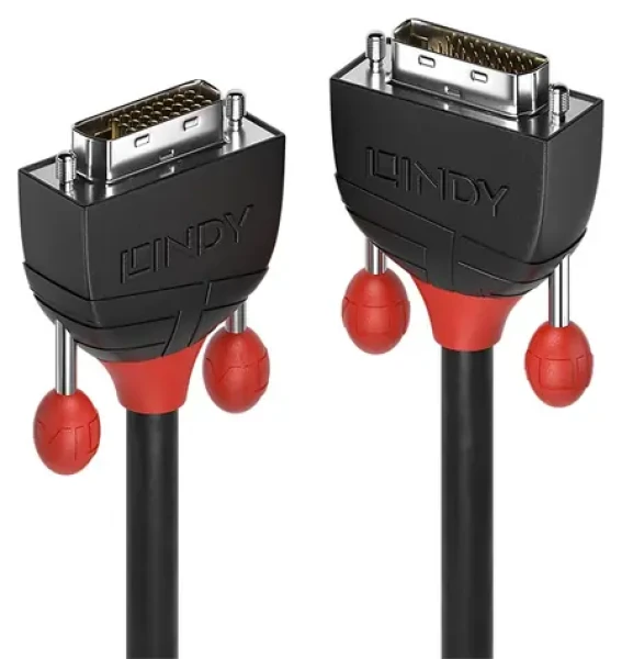 Lindy DVI-D Dual Link Black Line černá / Kabel / DVI-D - DVI-D / 5 m / max. 2560×1600 px (36254)