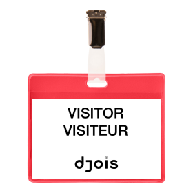 Djois jmenovka, 82,5 x 103 mm, PVC, červené, 25 ks