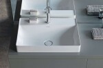 DURAVIT - DuraSquare Umyvadlo na desku, 50x40 cm, DuraCeram, s WonderGliss, bílá 23565000791