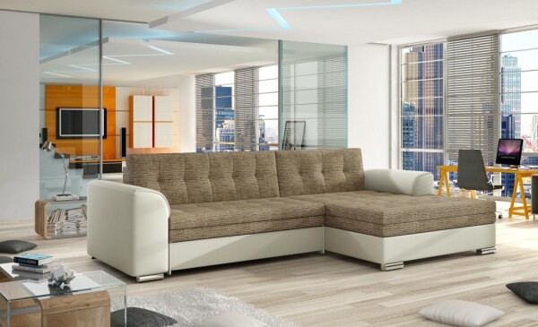 Sedací souprava Conforti Provedení: Levá varianta, látka: Berlin 03 cappucino/ Soft 033 beige