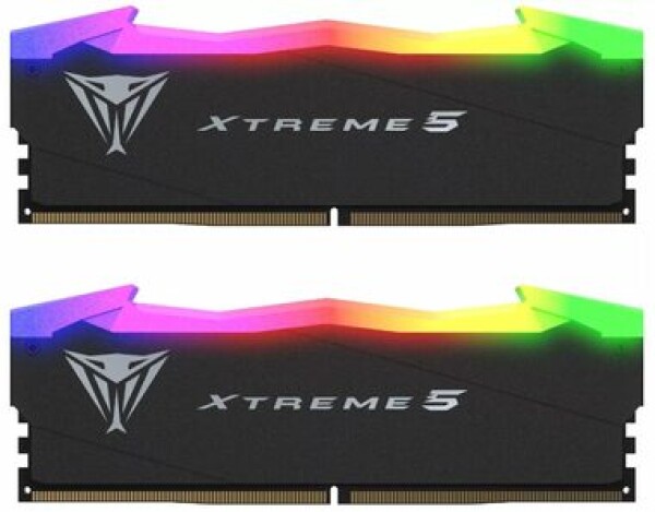 Patriot Viper Xtreme 5 RGB 32GB (2x16GB) 7600MHz černá / DIMM / DDR5 / CL36 / On-Die ECC / Unbuffered / 1.45V (PVXR532G76C36K)