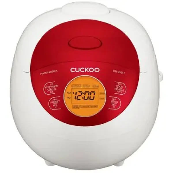Rozbaleno - Cuckoo CR-0351F bílo-červená / rýžovar / 425W / 0.54 l / rozbaleno (CR-0351F.Rozbaleno)