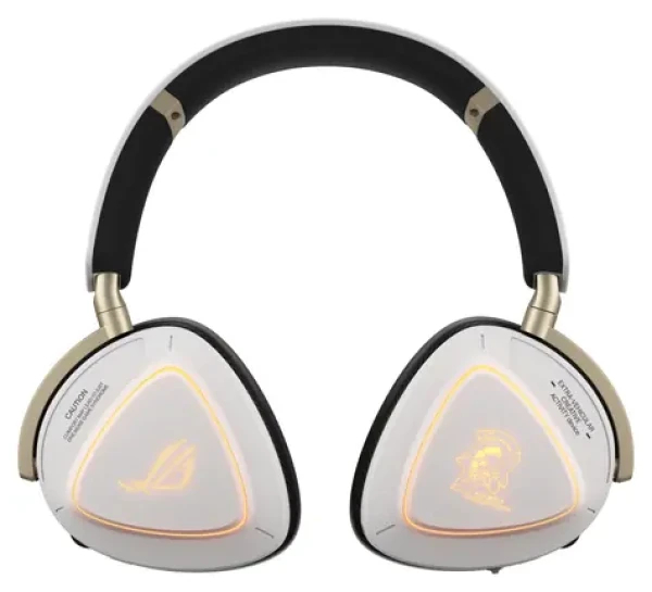 ASUS ROG Delta II Kojima Production Edition bílá / Sluchátka / Bezdrátová i kabelová / Bluetooth / RGB podsvícení (90YH04C0-BHUA10)
