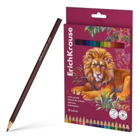ErichKrause Safari trojhranné pastelky sada 18 barev