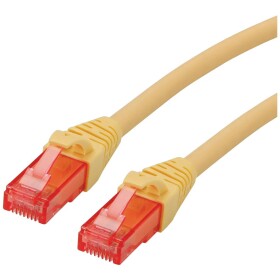 Roline 21.15.2521 RJ45 síťové kabely, propojovací kabely CAT 6 U/UTP 1.00 m žlutá nestíněný, bez halogenů, samozhášecí 1 ks
