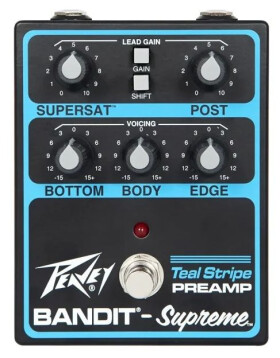 Peavey Bandit Supreme Teal Stripe Preamp Pedal
