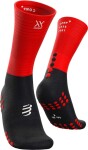 Běžecké kompresní podkolenky Compressport Mid Compression Socks BLACK/RED Velikost: