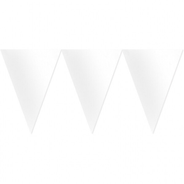 Vlaječková girlanda bílá 450cm Vlaječková girlanda bílá 450cm