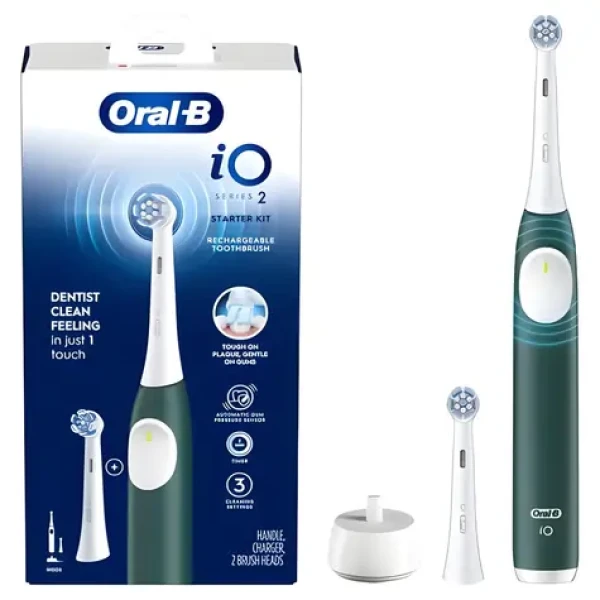 Oral-B iO Series 2 Forest Green / Elektrický zubní kartáček / magnetický iO / 3 režimy / cestovní pouzdro (8700216615204)