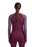 ICEBREAKER Wmns Merino 200 ZoneKnit LS Crewe, Dark Berry/Grey Plum/Cb velikost: S