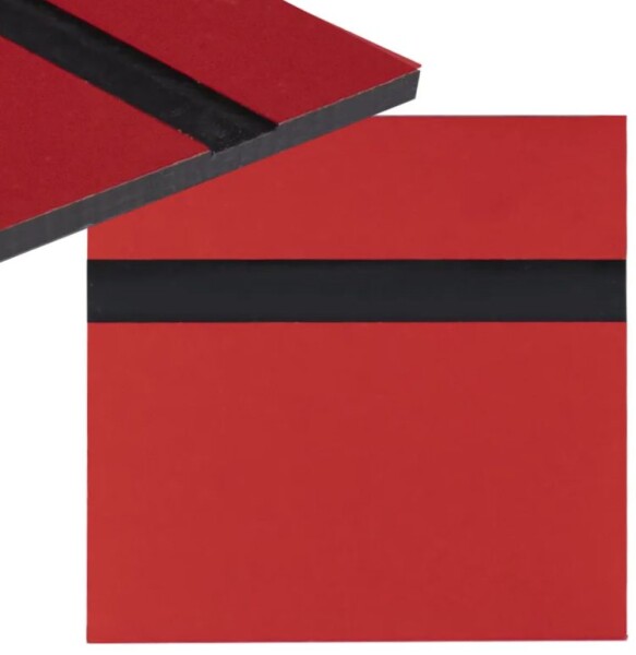 Gravírovací laminát 300 x 200 x 1,3 mm - Červený, černý