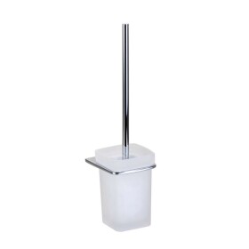Kielle - Vega WC štětka nástěnná s držákem, matné sklo/chrom 40518000