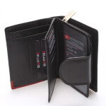 Dámská kožená peněženka Camillo černá/červená