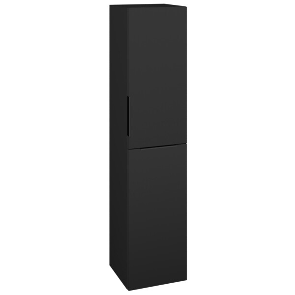 Dřevojas - Vysoká skříň s košem na prádlo DOS SVD2K 35 - L03 Antracit vysoký lesk / Úchytka T07 / L03 Antracit vysoký lesk / Pravé 210656IP