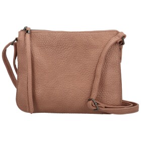 Trendy dámská koženková crossbody kabelka Maewa, starorůžová