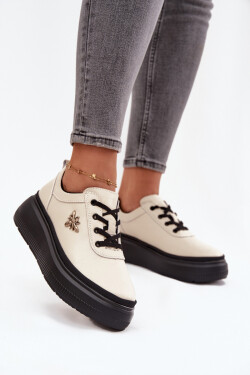 Dámské polobotky 41495 Světle béžová s černou - VINCEZA světle béžová 39