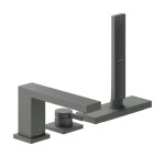 HANSGROHE - Tecturis E Baterie na okraj vany, 3-otvorová instalace, sBox, kartáčovaný černý chrom 73443340