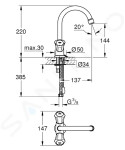 GROHE - Costa Umyvadlová kohoutková baterie, chrom 21337001