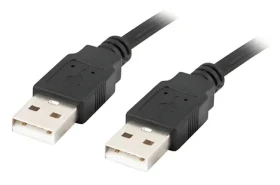 Lanberg USB-A (M) - USB-A (M) černá / Kabel USB 2.0 / 1,8 m / 480 Mbit/s (CA-USBA-20CU-0018-BK)