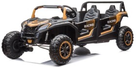 Mamido Elektrické autíčko Buggy UTV čtyřmístné 24V pěnová EVA kola zlatá