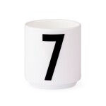 DESIGN LETTERS Espresso hrneček Letters – Number – 100 ml Nr.4, bílá barva, porcelán