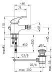 KFA - SOTALIA bidetová baterie, chrom 5517-035-00