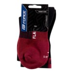 Ponožky FORCE FLAKE termo, černo-bordo (barva černo-bordo, velikost L/XL)
