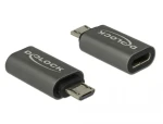 Delock Adaptér USB 2.0 Micro-B samec na USB Type-C 2.0 samice šedá (65927-D)