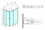GELCO SIGMA SIMPLY CHROM Čtvrtkruhový sprchový kout 1200x900 čiré sklo, GS1290 GS1290