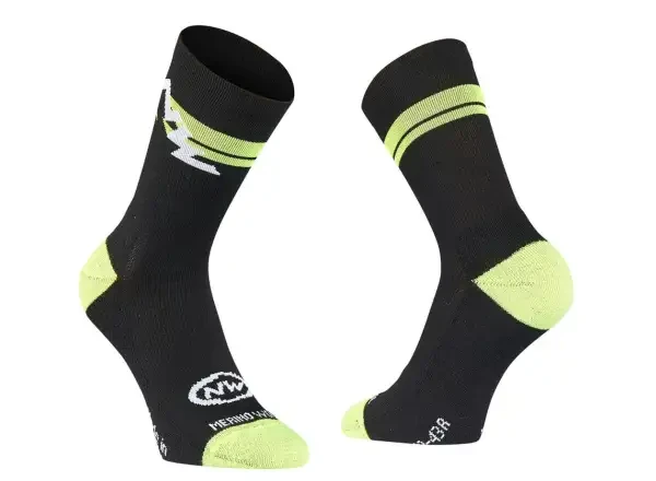 Northwave Extreme Winter High Sock ponožky Black/Yellow Fluo vel. XS