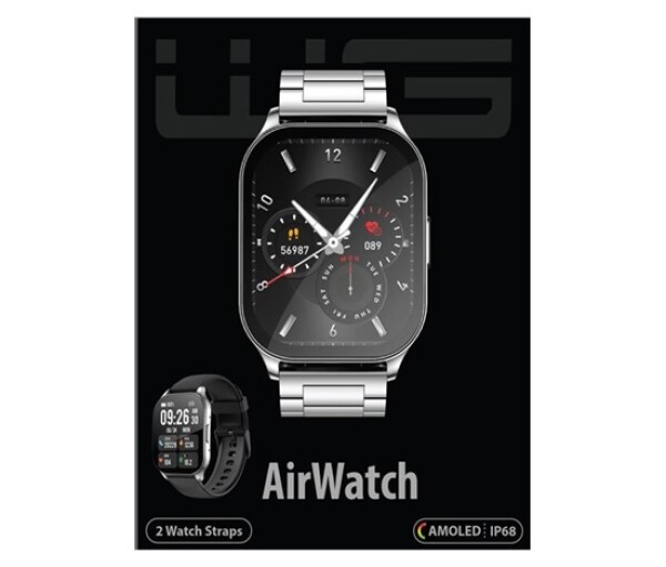 WG - Chytré hodinky WG AirFlexOne, pánské, 2x řemínek, stříbrná EDF_819018