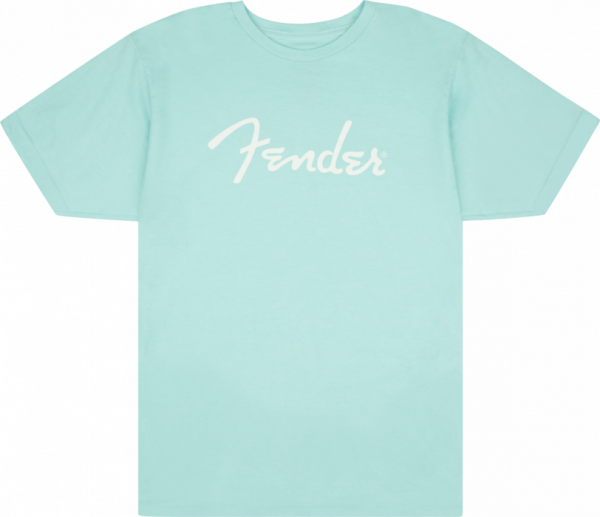Fender Spaghetti Logo T-Shirt, Daphne Blue, M