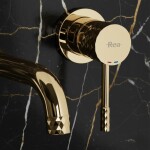 REA - Podomítková umyvadlová baterie LUNGO Diamond Gold + BOX REA-B0539