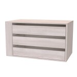 Nábytek Mikulík Skříň FLEXI 3 - 2x dveře plné, 1x zrcadlo ROZMĚR: (š/v/h) 280 x 240 x 65 cm