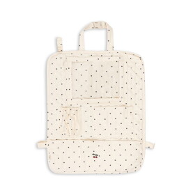 Konges Sløjd Dětský organizér do auta Navy Dot, krémová barva, plast, textil