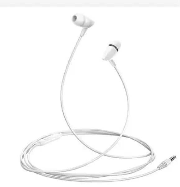 USAMS EP-37 In-Ear Stereo Headset 3.5mm bílá (6958444982304)