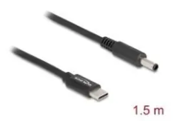 Delock USB-C – Dell 4,5x3mm černá / Napájecí kabel / 1,5 m / 20 V / 3 A (87974)