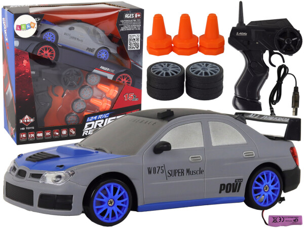 Mamido Sportovní autíčko na dálkové ovládání R/C 1:24 s vyměnitelnými koly šedé