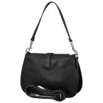 Módní dámská kožená kabelka na rameno Deimis, černá