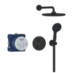 GROHE - Vitalio Start Sprchový set s termostatem pod omítku, průměr 25 cm, 2 proudy, matná černá 348832430