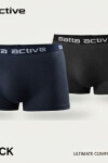 Pánské spodní prádlo - 2PP Boxer Active GA GREY/DEEP NAVY M