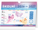 Školní plánovací kalendář 2027 Notique s háčkem, 30 x 21 cm