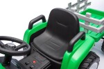 Mamido Dětský elektrický traktor s vlečkou Farm 24V 2x45W EVA kola zelený